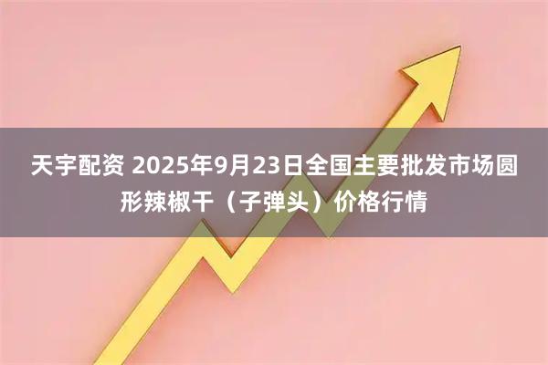 天宇配资 2025年9月23日全国主要批发市场圆形辣椒干（子弹头）价格行情