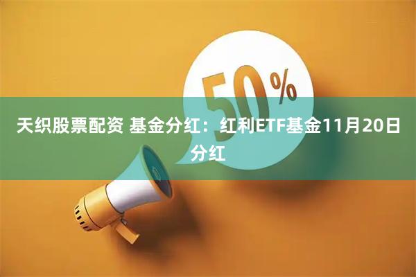 天织股票配资 基金分红：红利ETF基金11月20日分红